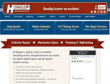 Tablet Screenshot of heppnersautobody.com
